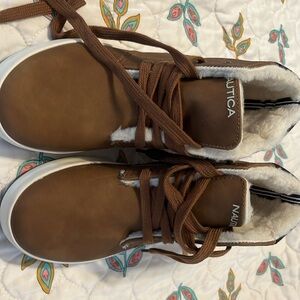 Nautical High Top Shearling Lines Sneakers like new